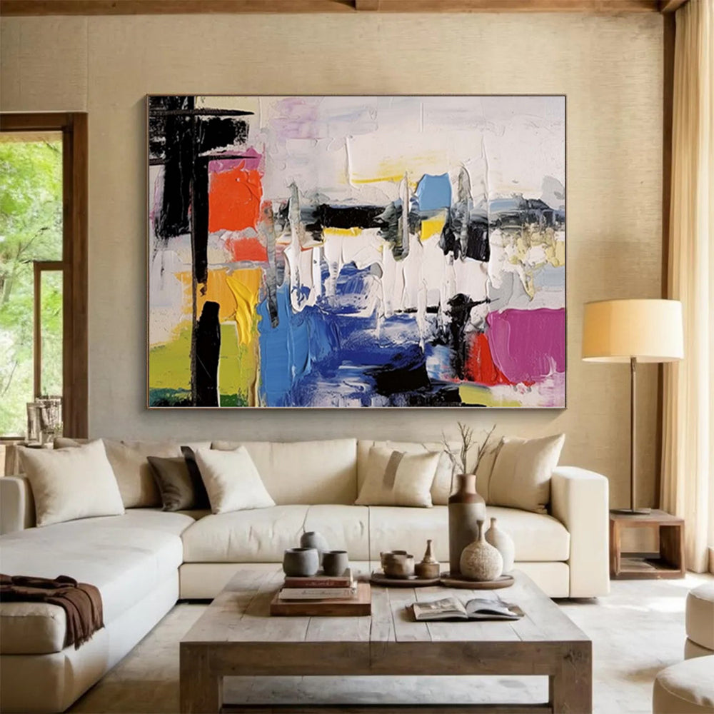 “Colorful Layered Abstract” Impressionistic Acrylic Art CT0239