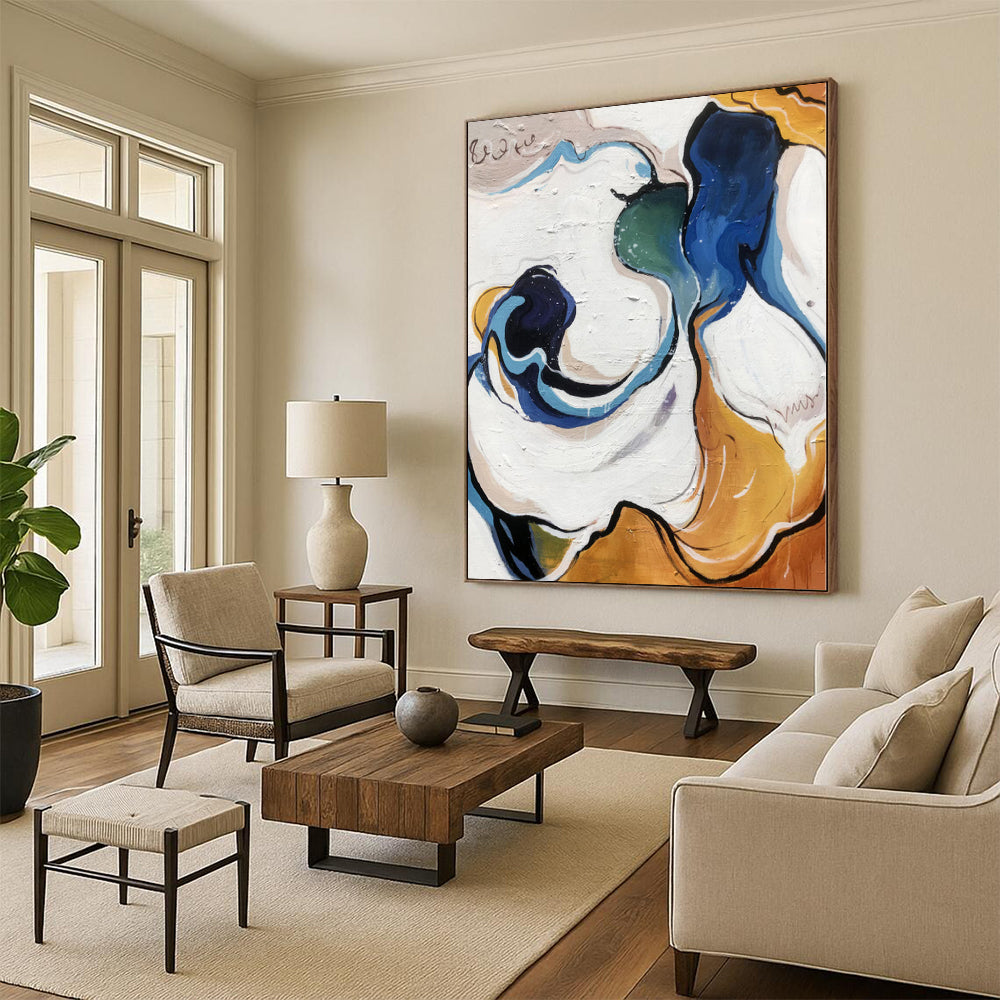 “Fluid Color Swirls” Abstract Acrylic Art CT0290