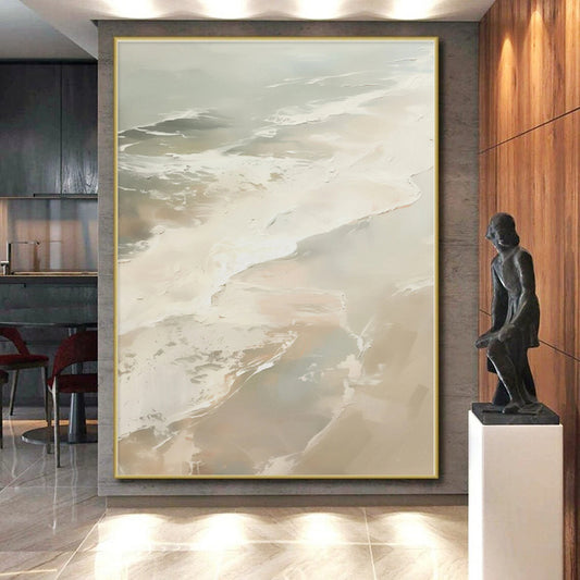 “Soft - Toned Abstract Beach” - Abstract Minimalist Art CT0421