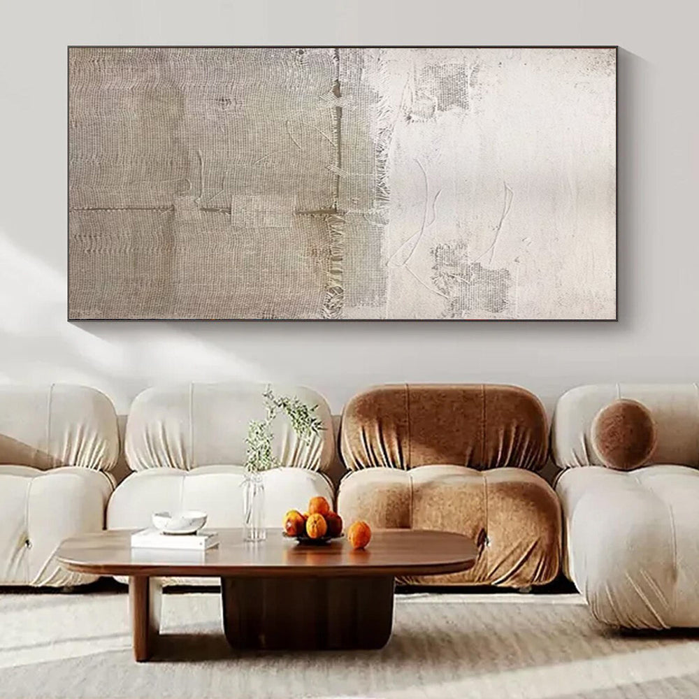 Oversized Custom Hand-Painted Abstract Painting for Office & Hotel Outdoor Terraces