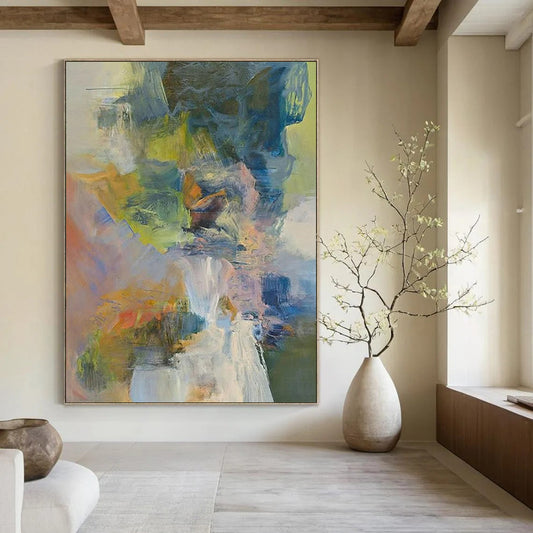 Colorful Abstract Fusion - Mixed - Hue Abstract Painting On Canvas CT2263