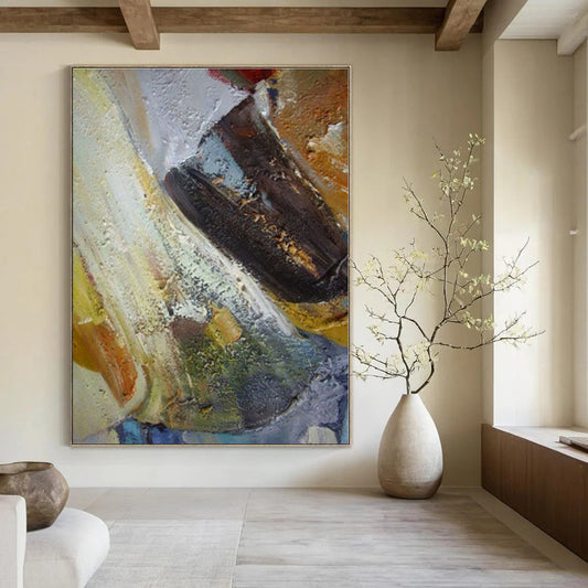 Color - Blended Textured Abstract - Impasto Abstract Acrylic Painting CT1355