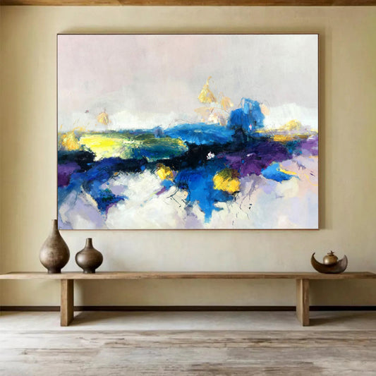 “Colorful Abstract Landscape” Abstract Oil Painting On Canvas DKH531