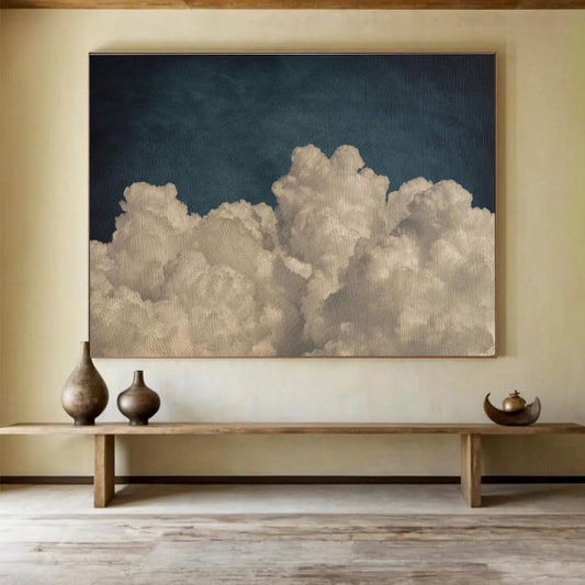 Soft Clouds and Dark Sky “Dreamy Celestial Clouds” Painting On Canvas DKH124