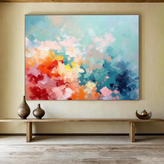 “Pastel Color Palette Abstract” Abstract Painting On Canvas DLZ058