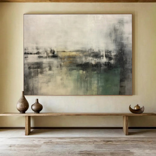 Muted Tones Abstract Landscape Painting On Canvas DKH319