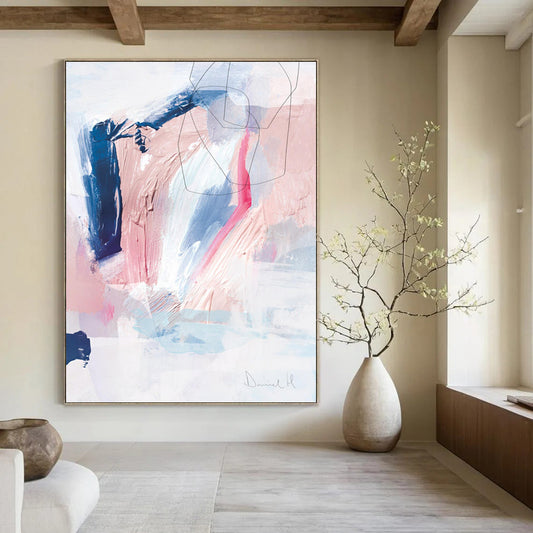 “Pastel Abstract Layers” - Abstract Expressionist Painting On Canvas DTP155