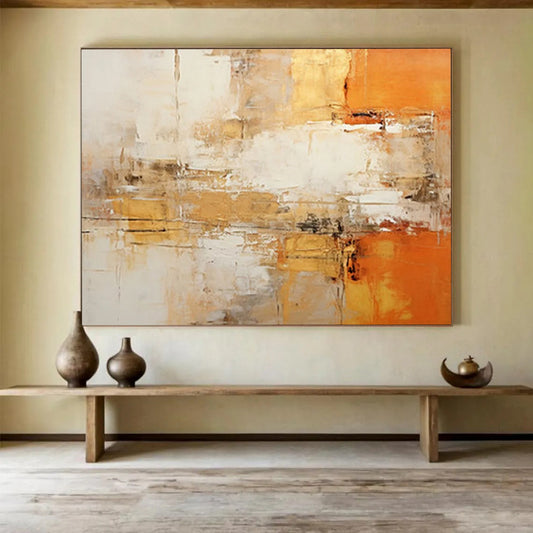 “Earthy Tones Abstract Composition” Abstract Painting On Canvas DLZ096