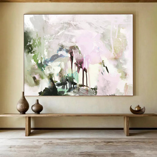 “Soft Pastel Abstraction” Dreamy Abstract Painting On Canvas DLZ119