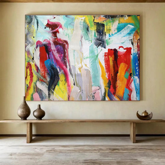 Colorful Abstract Figure Painting On Canvas DKH301