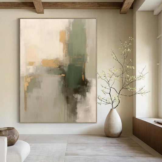 Earthy Tones & Gold Accents - Abstract Geometric Acrylic CT1288