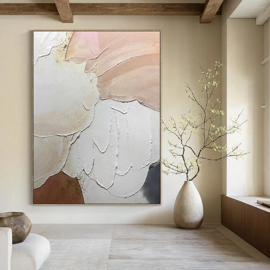 “Textured Pastel Shapes” - Abstract Textured Painting CT1991