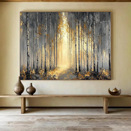 “Misty Forest Path” Landscape - inspired Oil Painting On Canvas DLZ159