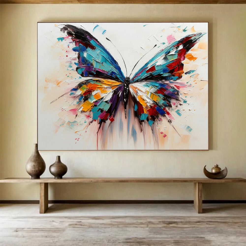 “Colorful Butterfly Wings” Abstract Animal Painting On Canvas DLZ054