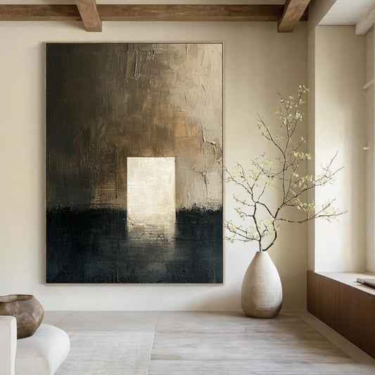 “Dark Tonal Doorway” - Abstract Surrealist - Style Painting On Canvas DTP008