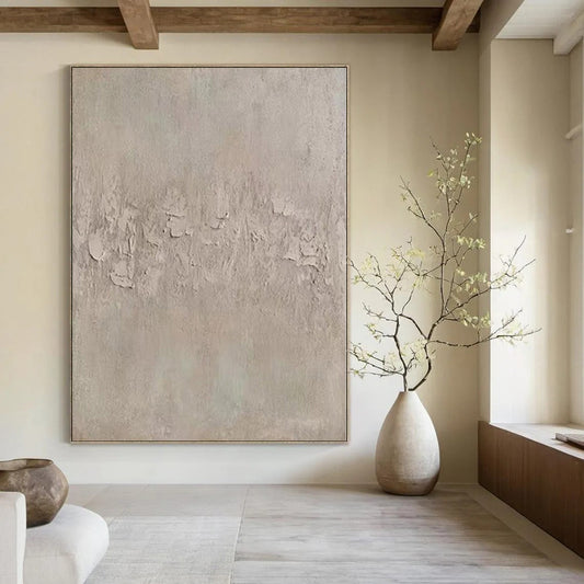 “Subtle Beige Textured Surface” – Minimalist Textured Painting CT1113