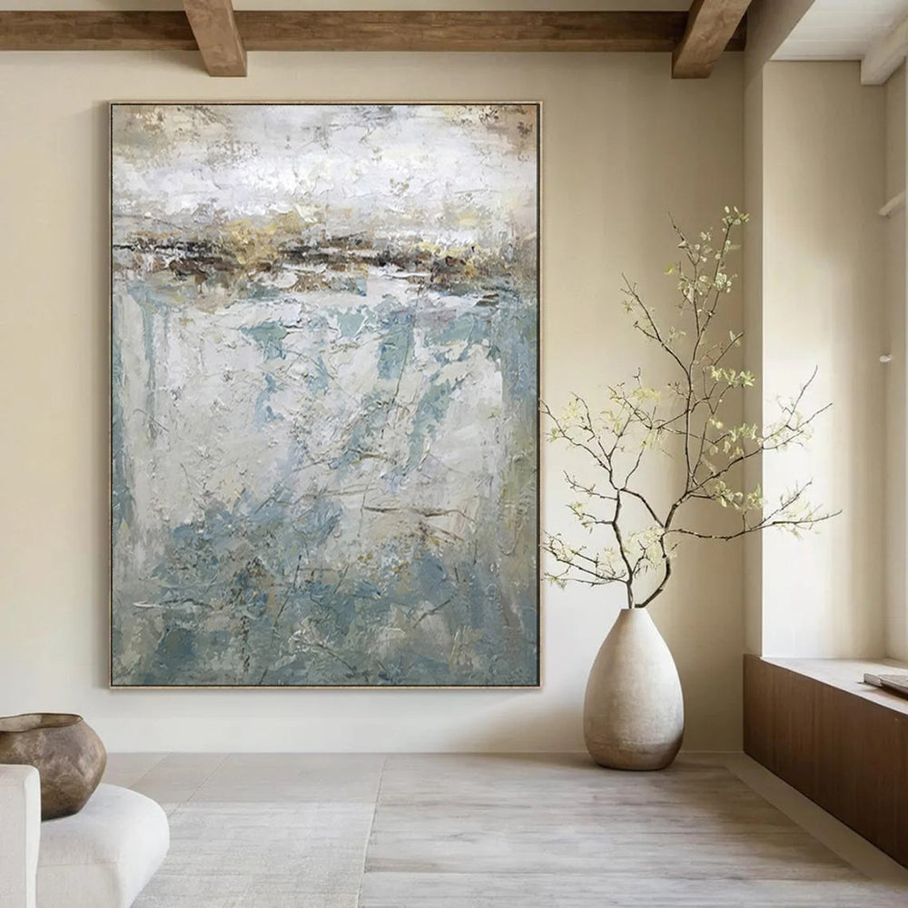 “Blended Greens and Whites - Watercolor Abstract” - Watercolor Abstract Art CT1972