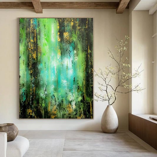 Green and Blue Forest Light - Abstract Landscape Painting CT1230