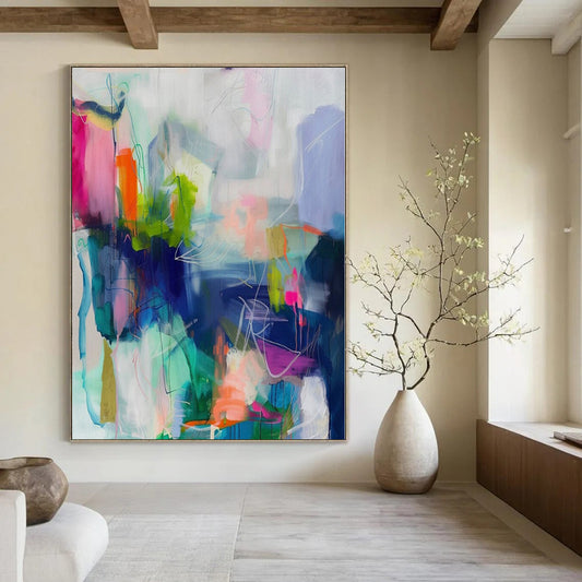 “Colorful Abstract Expression” – Abstract Expressionist Painting CT1174