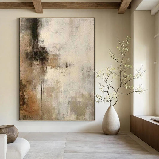 Soft Earth Tones & Gentle Blurs - Abstract Landscape Art CT1210