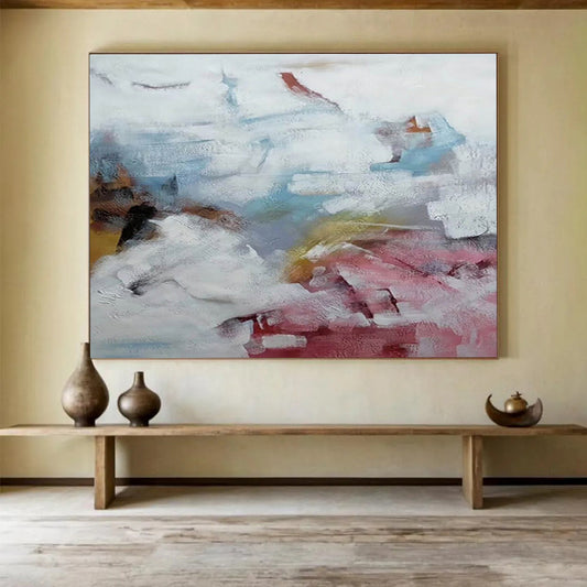 “Soft Colorful Abstract Clouds” Painting On Canvas DKH163