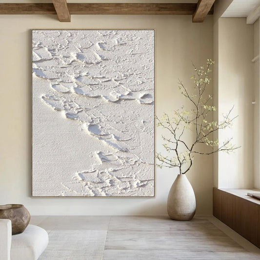 Cracked White Textures - Impasto Abstract Plaster & Paint CT1287