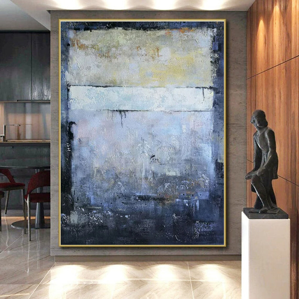 “Muted Gray Layers” ,Abstract Landscape Acrylic Painting CT0907
