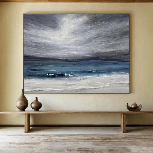 Stormy Sea and Sky Dramatic Painting On Canvas DKH215