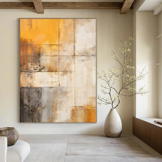 “Warm - Toned Textured Layers (Variation)” – Abstract Textured Painting CT1056