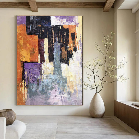 Colorful Geometric Abstraction - Abstract Painting On Canvas DKH1305