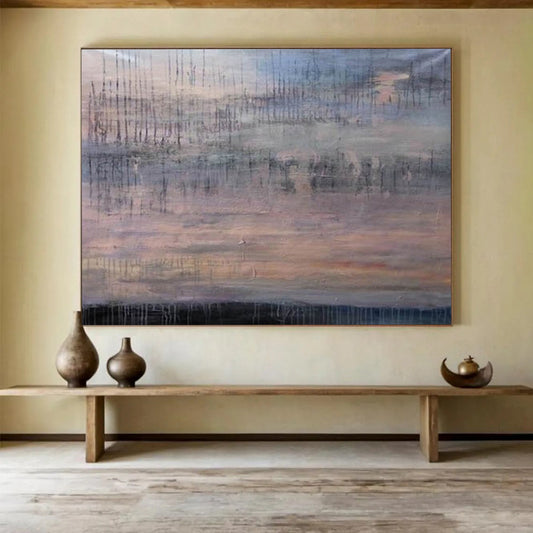“Muted Sunset Abstract” Abstract Landscape Painting On Canvas DLZ150