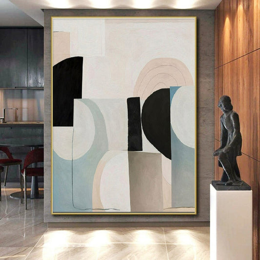 “Soft - Toned Abstract Composition”,Abstract Geometric Style CT0672