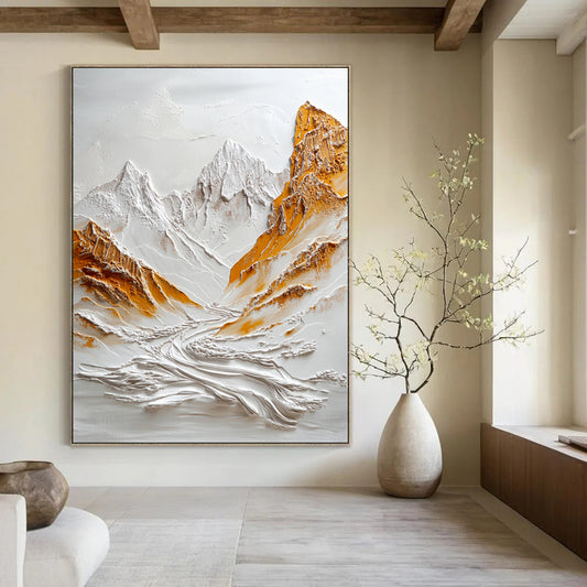 “Textured Mountain Majesty” – 3D Impasto Landscape Art CT2072