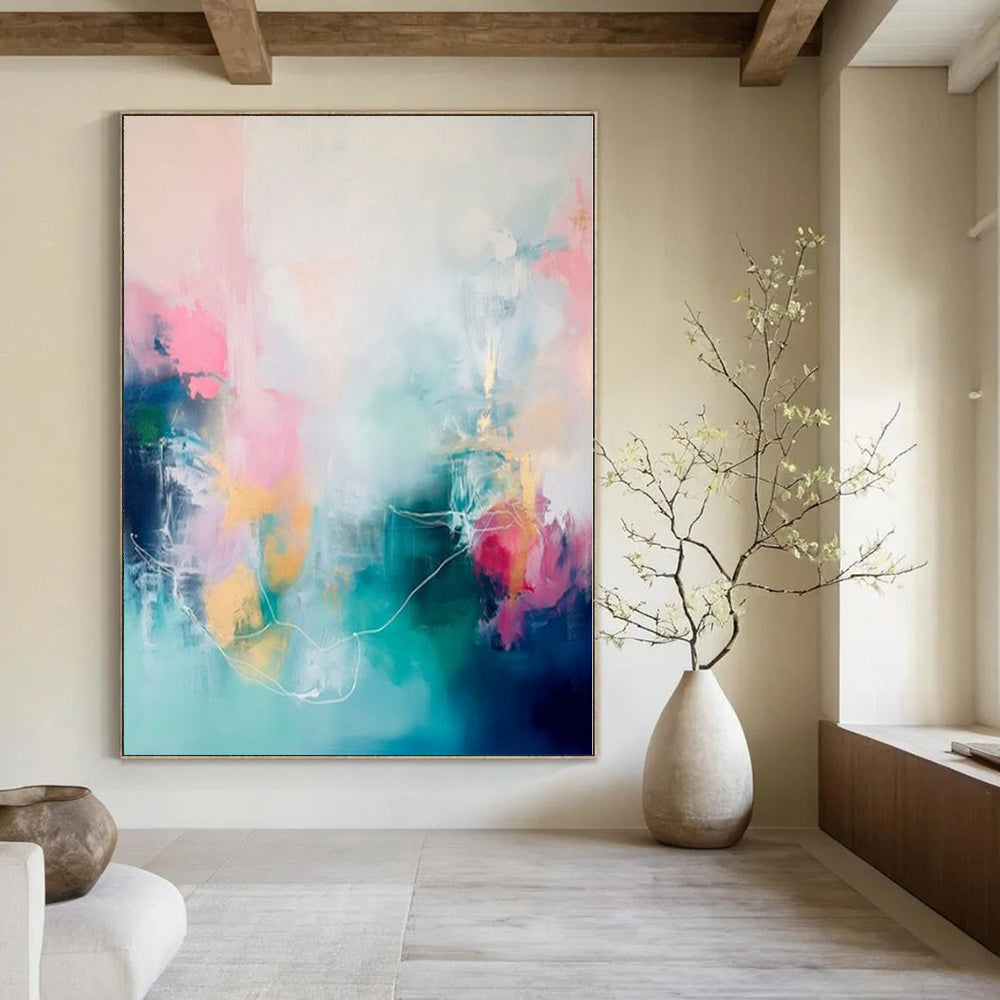 “Soft Colorful Abstract Expression” – Abstract Expressionist Painting CT1173