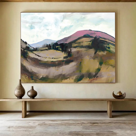 “Colorful Rolling Hills” Post - Impressionist Oil Painting On Canvas DLZ126