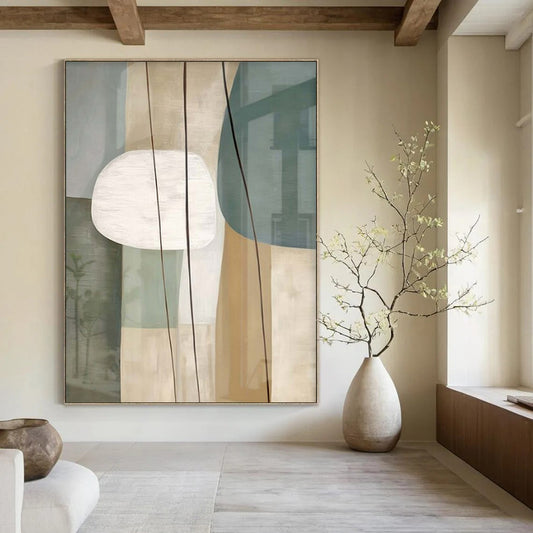 “Soft Shape and Line” – Minimalist Abstract Art CT1053