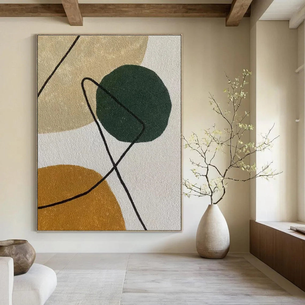Color - Blocked Geometric Forms - Geometric Minimalist Painting CT1421