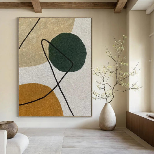 Color - Blocked Geometric Forms - Geometric Minimalist Painting CT1421