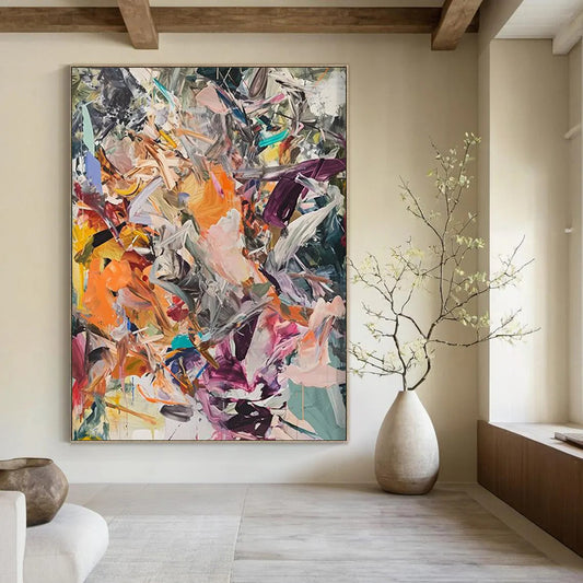 “Vibrant Abstract Motion” - Abstract Expressionist Painting On Canvas DTP098