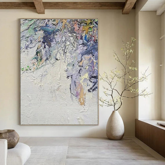 Colorful Textured Abstraction - Impasto Abstract Acrylic On Canvas CT1349