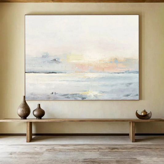 “Abstract Coastal Sunrise” Abstract Impressionist Painting On Canvas DKH406