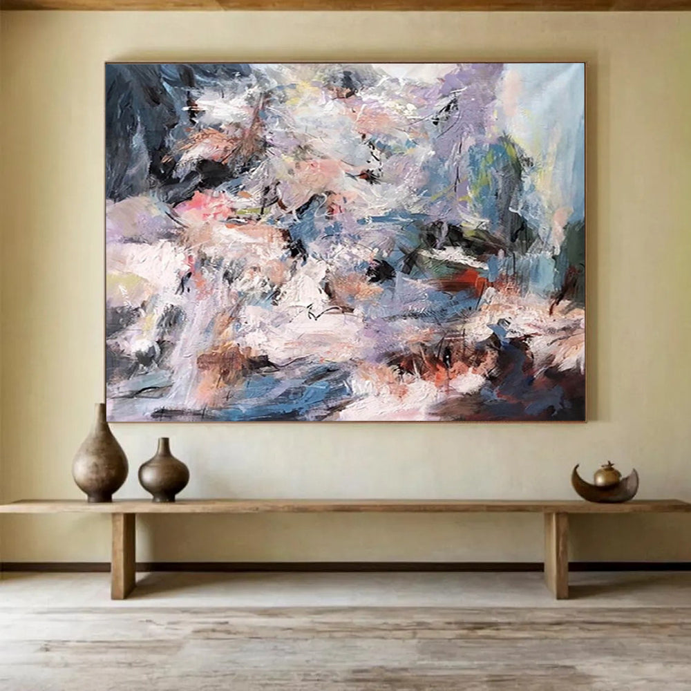 “Colorful Abstract Chaos” Abstract Expressionist Painting On Canvas DLZ151