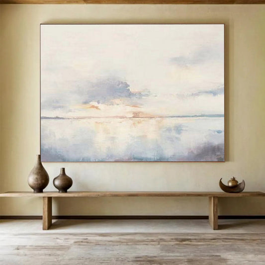 “Soft Sunset Abstract” Abstract Landscape Painting On Canvas DKH415