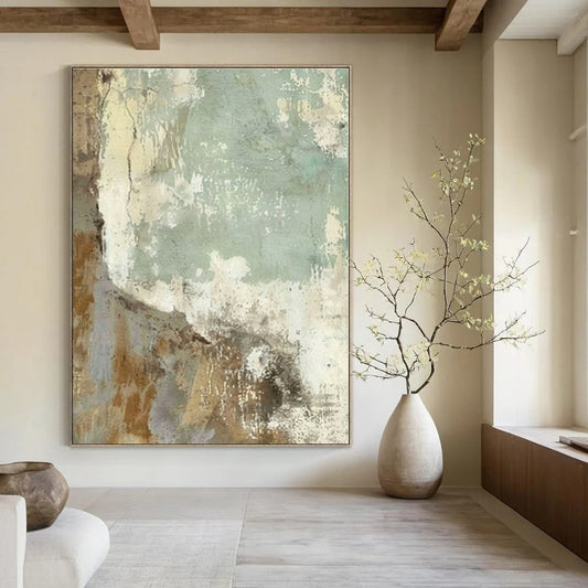 Earthy Textured Patina - Abstract Impasto Oil CT1267