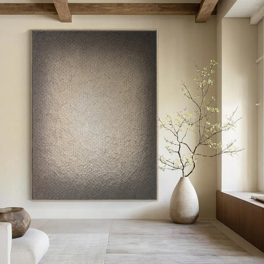 Beige Subtle Texture - Minimalist Textured Acrylic Painting CT1366