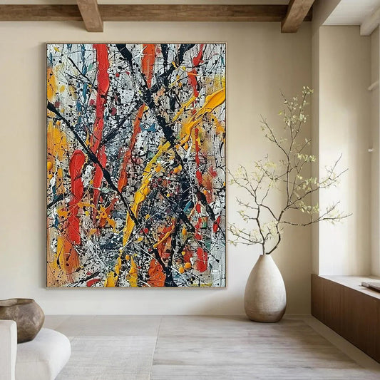 “Colorful Drip - Style Abstract” - Abstract Painting On Canvas CT2355