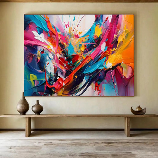 Explosive Color Splash Painting On Canvas DKH690
