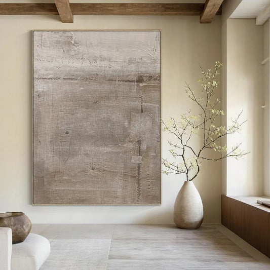 “Brown - Gray Textured Layers” – Abstract Layered Art CT0980