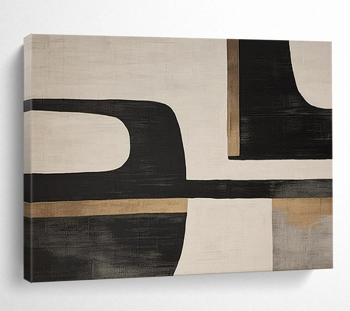 “Mid - Century Geometric Balance” – Abstract Acrylic Painting CT1734