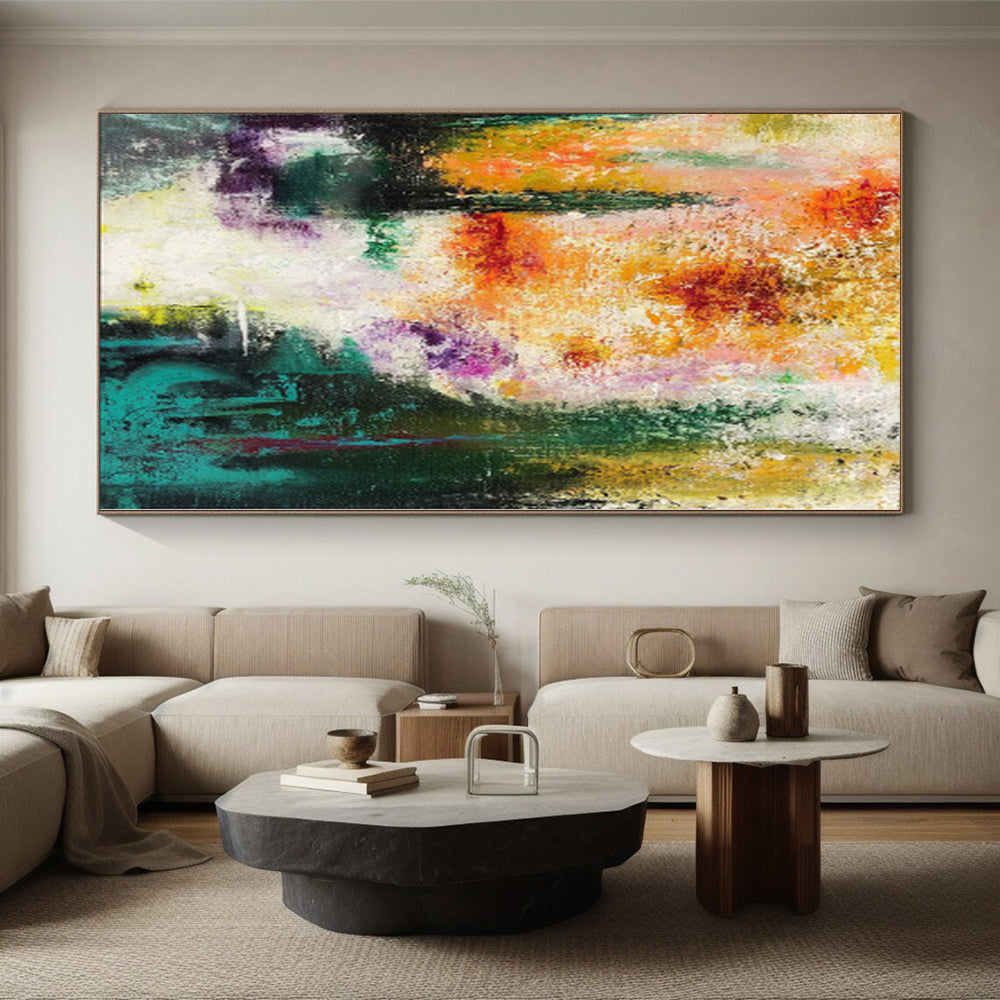 “Golden Chaos” - Abstract Art with Gray, Gold, Black Mottled Patterns CT0008